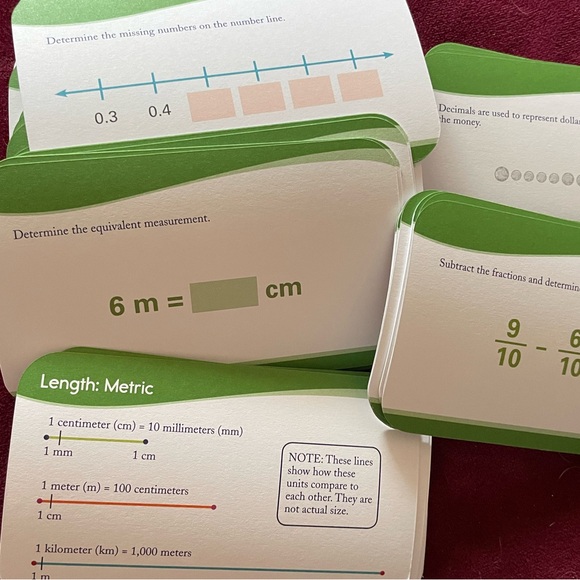 4th Grade Math Flash Cards - Picture 4 of 6